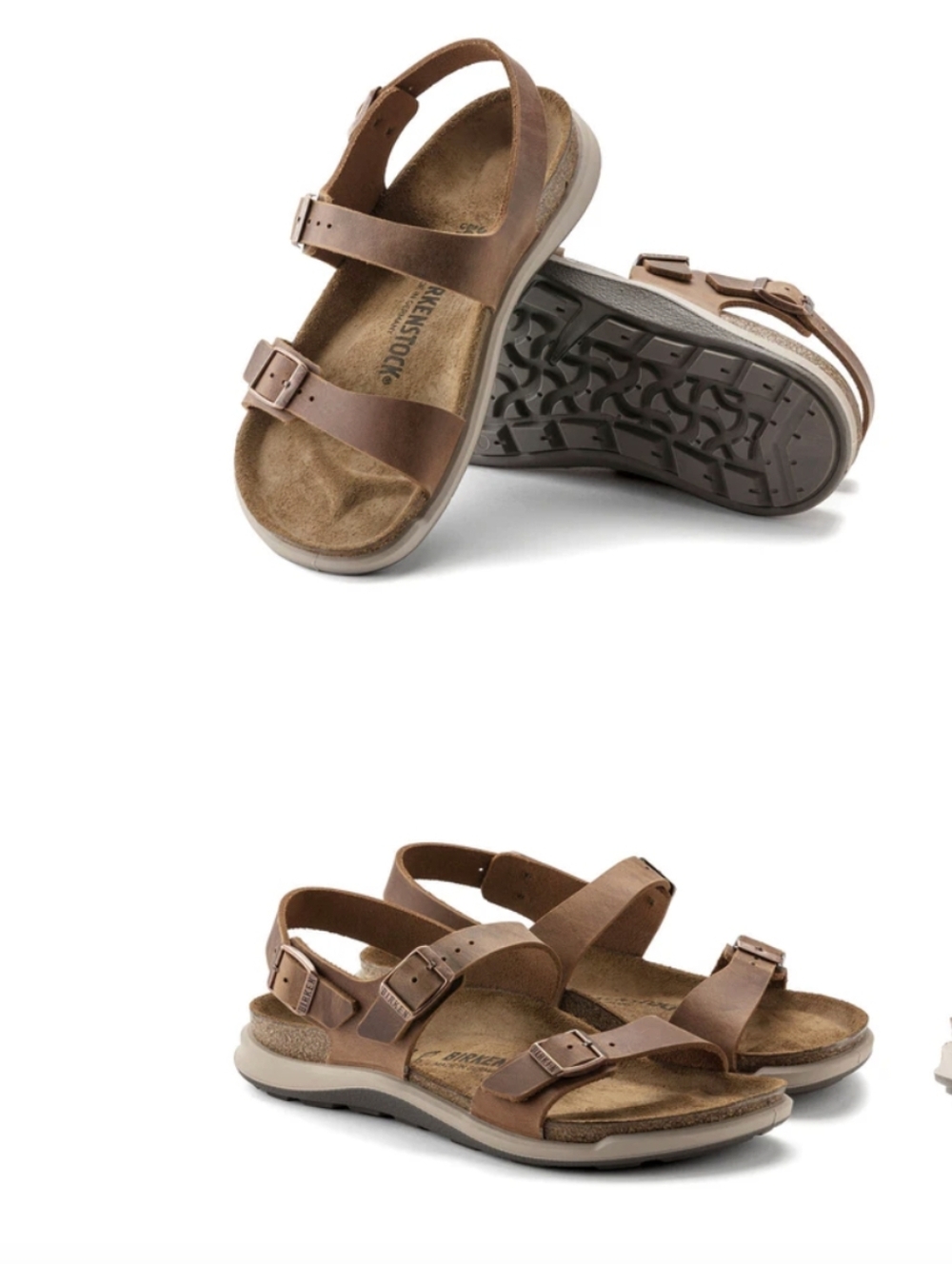 NIB Birkenstock Sonora Women Oiled Leather Ginger Brown Athletic Sandals